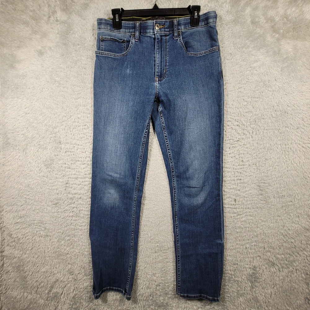 Eddie Bauer Jeans Mens 32x28 Blue Straight Leg Blue Denim
